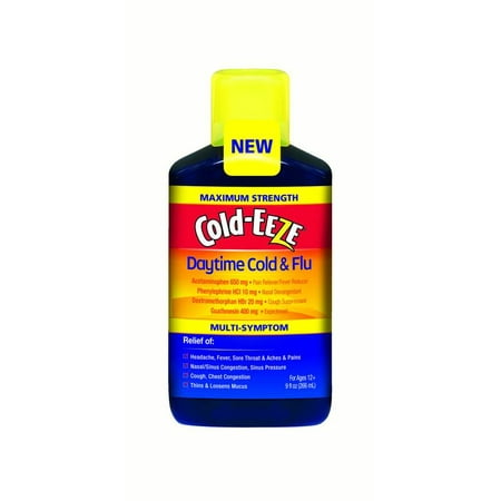Cold-EEZE Liquide Max Force Rhume et grippe multi-Soulagement des symptômes, fruits, 9 Oz Fl