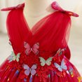 thumbnail image 3 of IDOPIP Toddler Baby Girls Shiny Butterfly Tutu Dress 3D Butterfly Princess Birthday Party Pageant Flower Girl Wedding V-Backless Dresses Photography Wedding Cake Crush 18-24 Months, 3 of 8