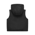 thumbnail image 5 of BCSIOAOI Girls Puffer Vest,Fleece Lined Full Zip Hooded Sleeveless Warm Vest with Pockets Black 11-12 Years, 5 of 8