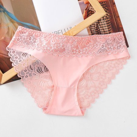 

Women Seamless Underwear Sexy Lace Lingerie Knickers Ice Silk Panties Briefs New