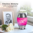 thumbnail image 5 of Pink Small Memorial Urn For Ashes Adult Man And Woman - Keepsake Urns For Human Ashes For Male And Female - Blue Mini Urns For Adult Brother - Little Urn For Brother, 3 Inch, 5 of 6