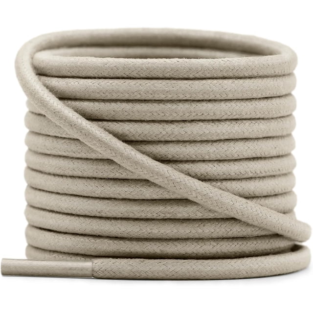 YFINE Lacets Ronds Cirés pour Chaussures Habillées Lacets pour Bottes (2 Paires)