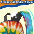 thumbnail image 5 of Red and Yellow Tie Dye Pattern 17" School Backpacks for Teens,Waterproof Oxford Fabric,S-Shape Padded Straps for School,Travel,Hiking,Camping, 5 of 6