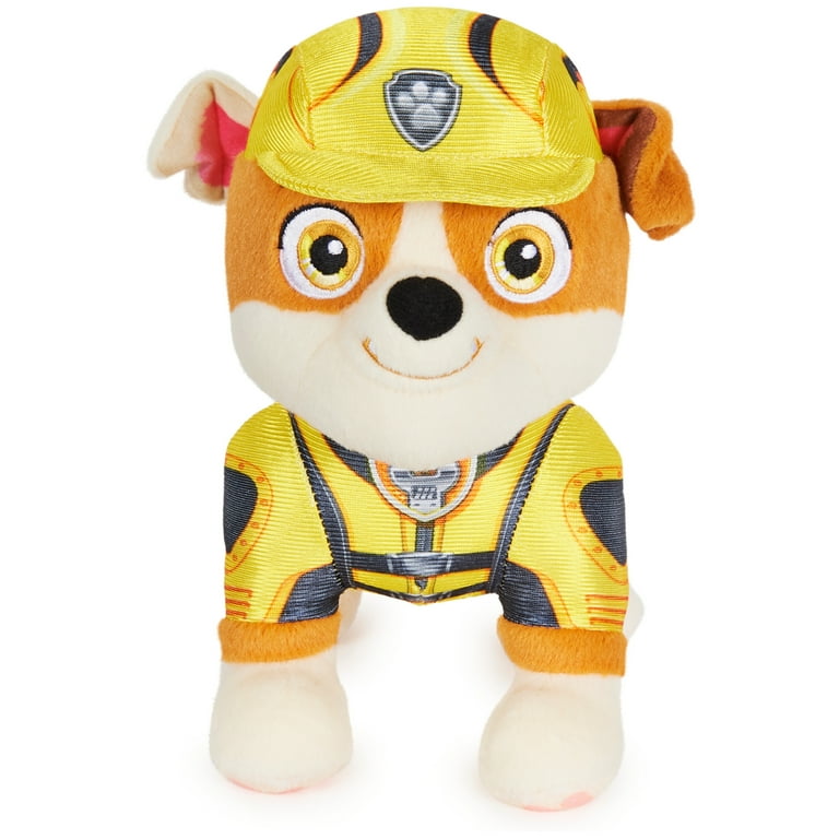 PAW Patrol The Movie Rubble 8 inch Plush Toy for Kids Ages 3 and up