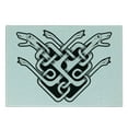thumbnail image 3 of Celtic Cutting Board, Old Russian and Byzantine with Interlaced Curvy Lines and Dogs Heads Paws, Decorative Tempered Glass Cutting and Serving Board, Small Size, Black and White, by Ambesonne, 3 of 5