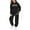 1#Black, variant on Kiijoy Toddler Girls Outfits New York Print Hoodie Sweatpants Sweatsuit, Sizes 3-4T