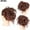 H, variant on Blonde and Brown High Temperature Silk Synthetic Messy Hair Tie Bun Wig Fiber Natural for Stylish