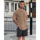 thumbnail image 3 of Camiseta Adorejoy de gran tamaño, vintage, lavada, color caqui liso, 2XL, para hombre, 3 of 9