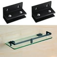 thumbnail image 3 of Soumake 2Pcs/Set Black Glass Clips Flat Strong Bearing Capacity Stainless Steel Portable High Hardness Anti-dropping Square Glass Clamps for Wall Mounts, 3 of 8