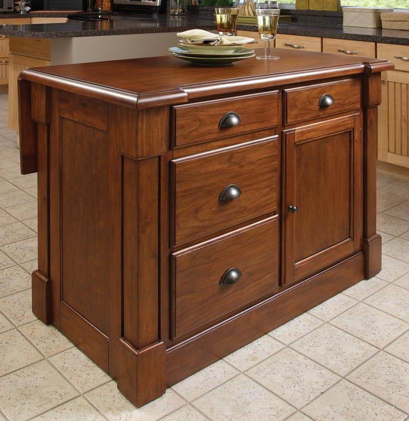 Aspen Rustic Cherry Kitchen Island