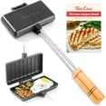 thumbnail image 1 of Uno Casa - Sándwichera de hierro fundido XL para tartas – Sandwichera japonesa de montaña con libro de recetas – Equipo de cocina duradero para pasteles tostados y más, 1 of 5