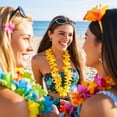 thumbnail image 4 of Collar Leis Myamy Luau Party Hawaiian 100 flores tropicales, 4 of 9