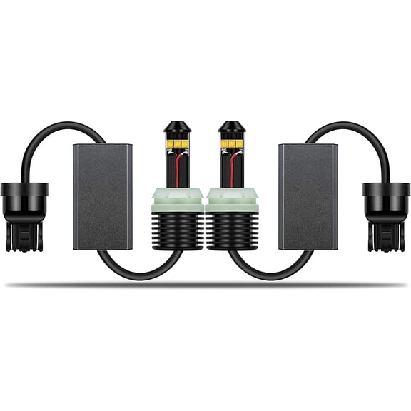 Alla Lighting 7443 7440 LED Turn Signal Lights Bulbs 2600 Lumens 21W CREE Extremely Super Bright Amber Yellow 7441 W21W 7440NA 7444NA