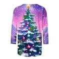 thumbnail image 5 of Holiday Gifts! Titcea Christmas Shirts for Women 3/4 Sleeve Crewneck Cute Christmas Print Pullover Sweaters 2024 Loose Comfort Casual Tops, 5 of 5