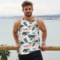 thumbnail image 6 of Logiee Hawaii Palms Print Men's Workout Tank Top,Quick Dry Workout Tank Top,Gym Muscle Tee,Fitness Bodybuilding Sleeveless T Shirt-Large, 6 of 7