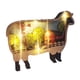 thumbnail image 4 of Adornos de animales de madera Escultura Mesa Talla de madera Estatua de cerdo/oveja/vaca para Ovejas con Luz, 4 of 9