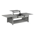 thumbnail image 5 of Clairemont Hidden Lift Shelf Solid Wood Coffee Table, Antique Gray, 5 of 11