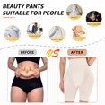 thumbnail image 5 of Women Shapewear Tummy Control Panties Body Shaper Butt Lifter Padded Hip Enhancer Seamless Underwear High Waist Short Black/Beige, 5 of 7