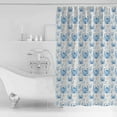 thumbnail image 4 of Blue Crab Coastal Shower Curtains for Bathroom Waterproof Fabric Bath Curtains Decor Bath Tub Curtain Summer Beach Nautical Coral Starfish Decorative Shower Curtain Sets with 12 Hooks, 72x72 Inch, 4 of 6