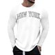 thumbnail image 1 of Camiseta informal de manga larga y cuello redondo con estampado de letras para hombre - Mezcla de poliéster suave, cuello redondo, versátil para fiestas/ocio - Tallas M-XXXL, 1 of 5
