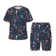 thumbnail image 1 of Balery Colorful Flowers Conjunto de Pijama Infantil de Manga Corta con Estampado – Ropa de Dormir de Algodón Suave-X-Large, 1 of 6