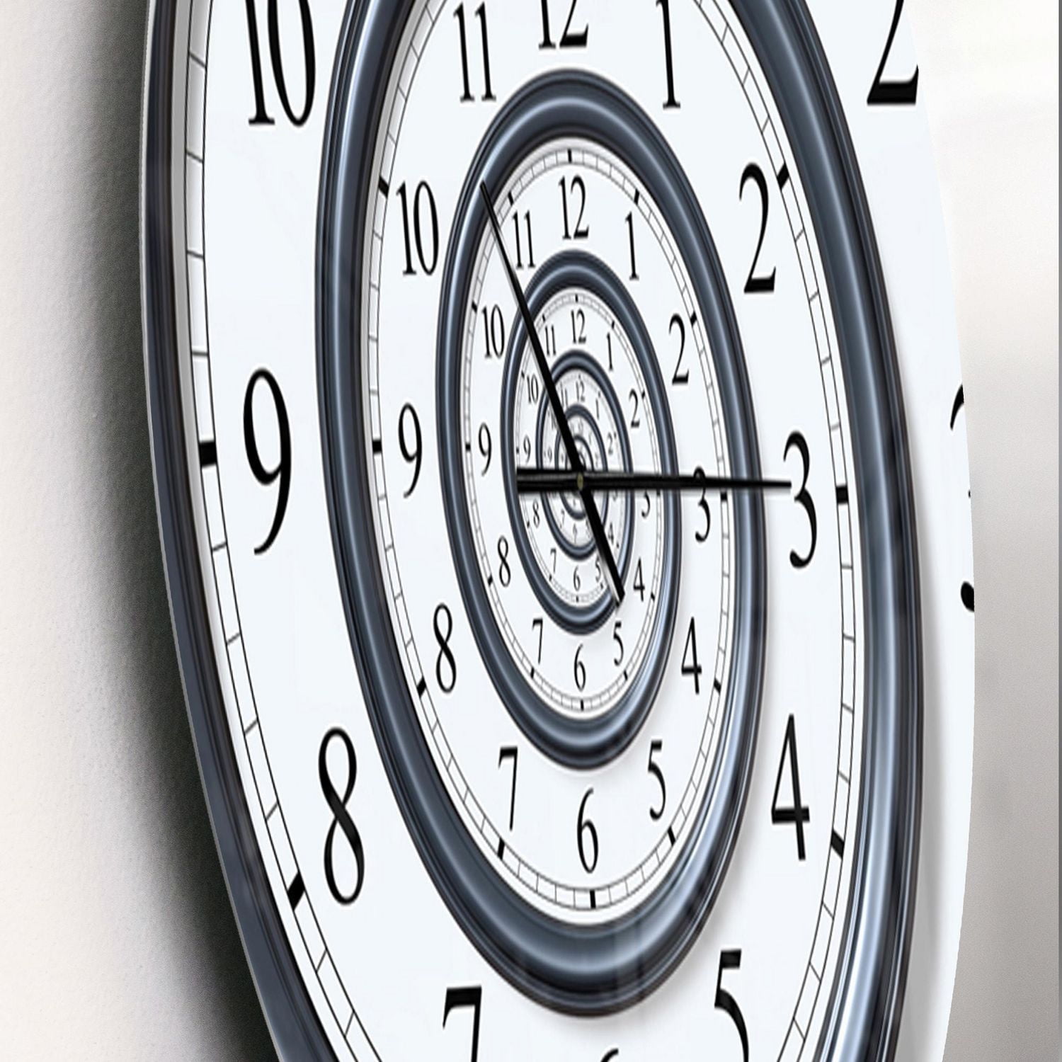 Designart Mur analogique en spirale temporelle horloge murale