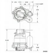 Zoeller HP 3/10,Sump Pump,Vertical Float 57-0001