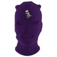 thumbnail image 1 of Gravity Threads T-Rex Skeleton 3-Hole Ski Mask - Purple, 1 of 2