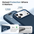 thumbnail image 4 of ouhos for iPhone 18 Pro Max Magnetic Silicone Case, Built-in Screen Protector, Full Camera Lens Protection, Shockproof Drop Resistant Slim Phone Cover, Dark Blue, 4 of 7