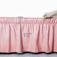 thumbnail image 3 of PiccoCasa Bed Skirt Polyester Elastic Wrap Around Dust Ruffle, Queen Pink, 3 of 7