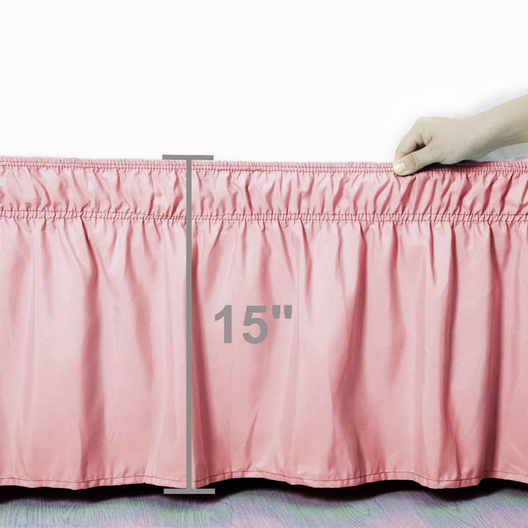 Light pink bed skirt queen outlet
