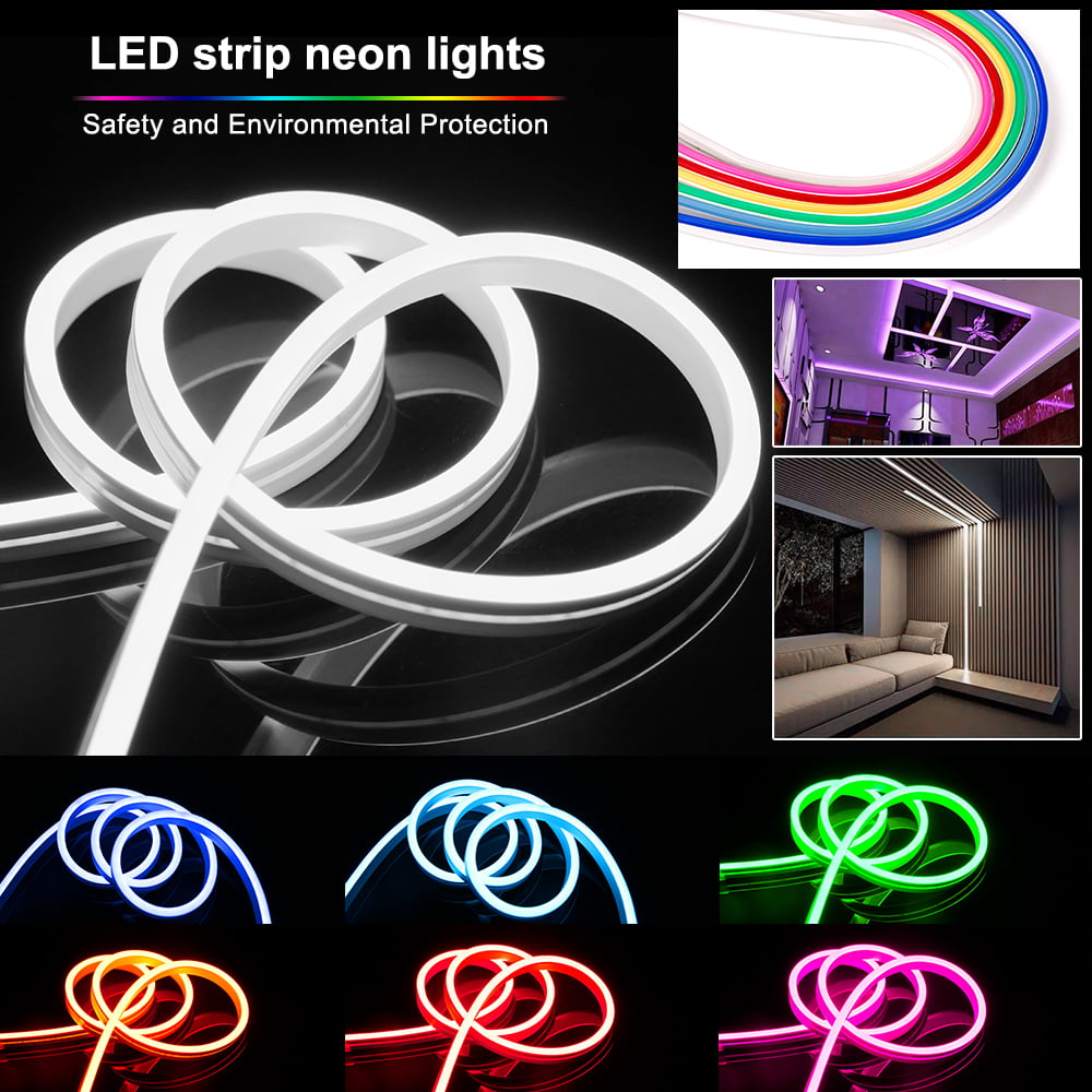 12V 2835 SMD Flexible LED Strip Waterproof Sign Neon Lights Silicone Tube Party 