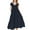 Dark Blue, variant on ZANZEA Womens Summer Short Sleeve V Neck Tiered A Line Long Dress Casual Loose Sundress