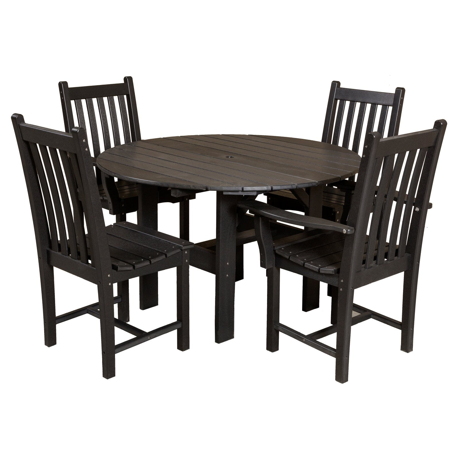 Little Cottage Classic Recycled Plastic 5 Piece Round Patio Dining Set