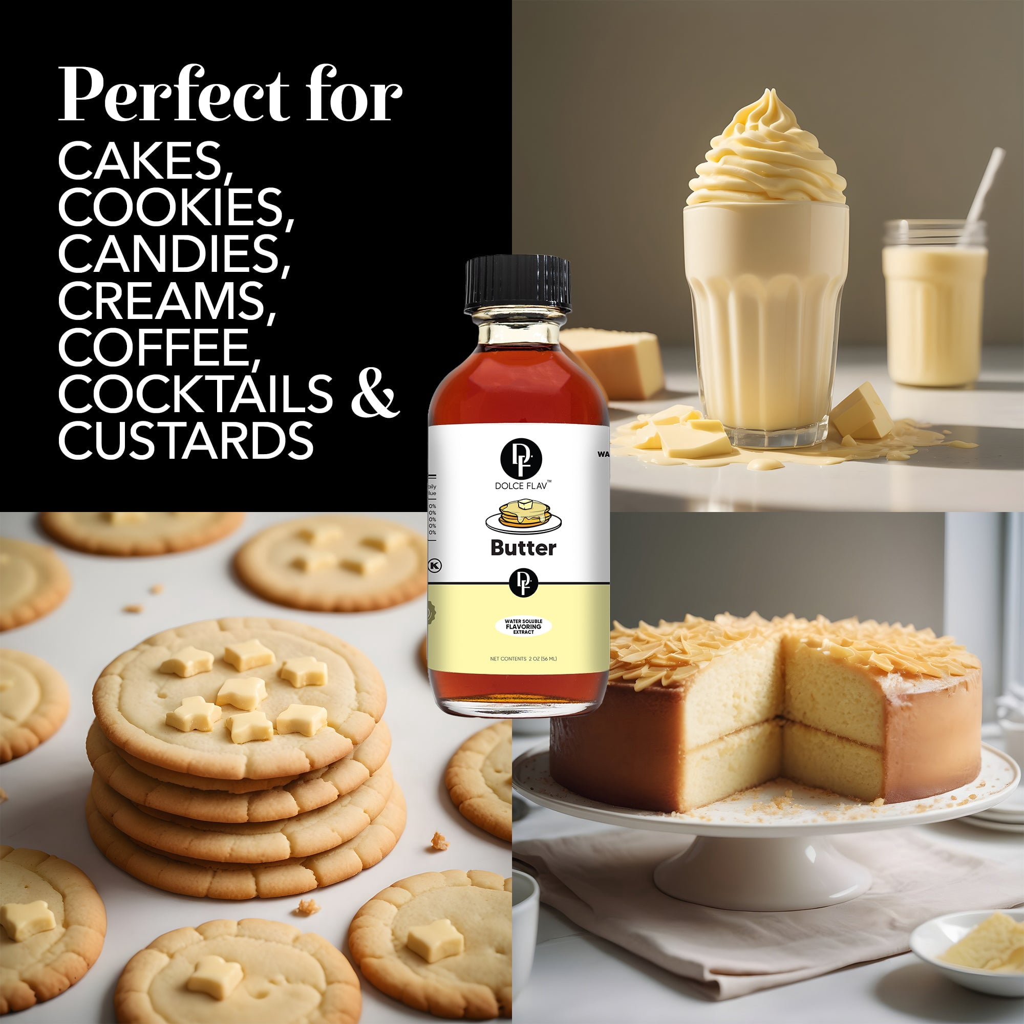 Dolce Flav - Butter Extract - Sugar & Fat-Free Water Soluble 8 oz