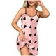 thumbnail image 2 of Camisón corto para mujer, moda, temperamento, liso, vestido, pijama, tirantes, camisón, 2 of 5