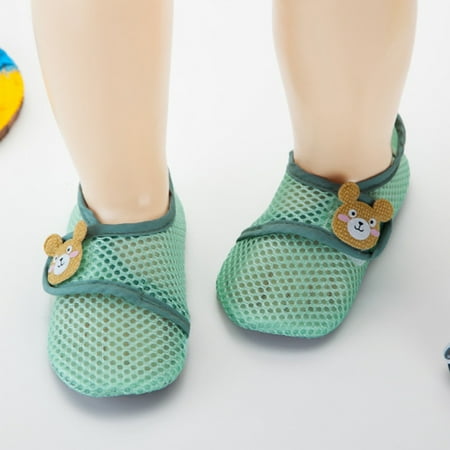 Soft Sole Baby Shoes Toddler Sneakers Walking Shoes Baby Boy Anti   Cartoon  Summer  Floor Socks  Mesh Walker Green Shoe