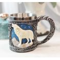 thumbnail image 1 of Starry Night Mountains Celtic Howling White Wolf Coffee Mug And Wine Goblet Set, 1 of 12