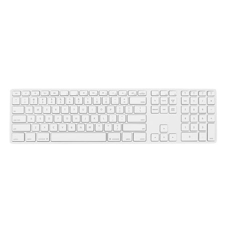 Matias Backlit Wireless Aluminum Bluetooth Keyboard for Mac, iPhone, iPad, Android, PC - Long Battery Life, Multi-Pairing -