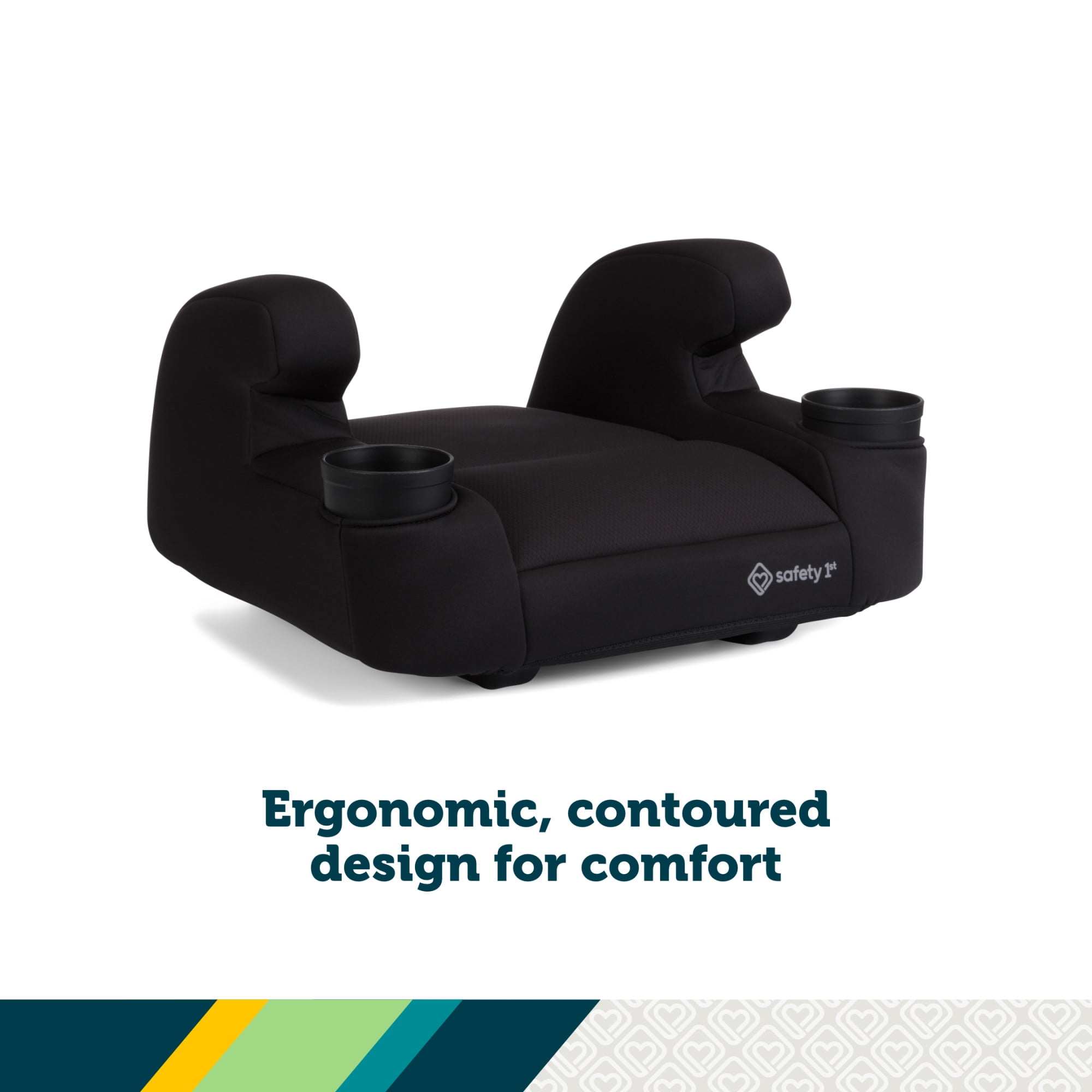 Safety 1st Comfort Ride Lite Toddler Booster Car Seat, Pure Black II