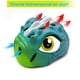 thumbnail image 5 of Casco de seguridad para niños de dinosaurio, dibujos animados 3D con luz de advertencia LED trasera, cinturón ajustado para equipo de protección para bicicletas multideportivas, patinaje en línea, cic, 5 of 5