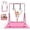 Pink, variant on 【LuckyNote】Adjustable Height Gymnastics Bar for Home, 140 lbs Capacity Foldable Horizontal Training Bar with Mat, Pink