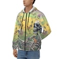 thumbnail image 3 of Honeii Flower Butterfly Skull Couple Print Hoodies for Men, Pullover & Full Zip, Breathable Zip up Hoodie, Sweatshirt-X-Large, 3 of 5