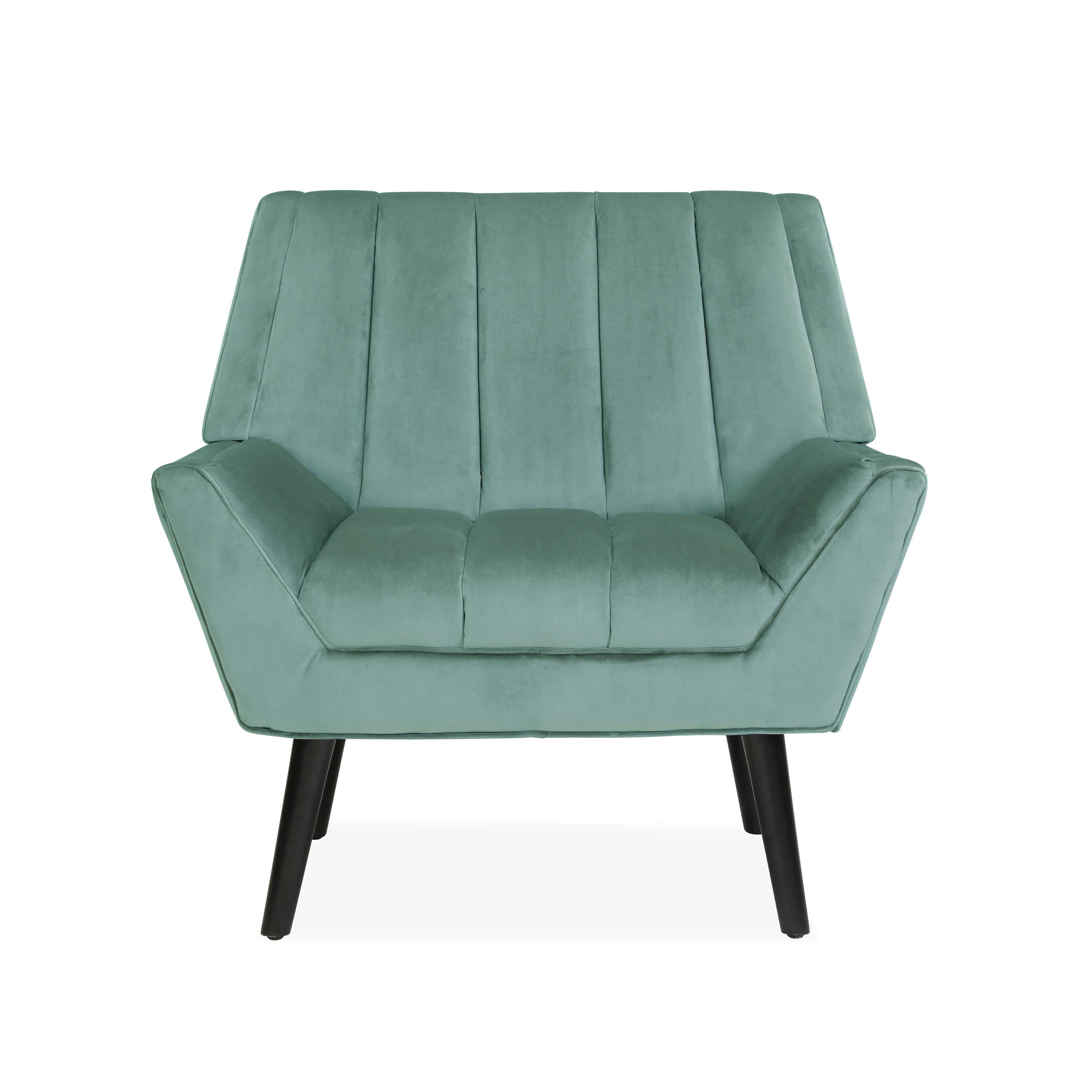 mid century turquoise chair