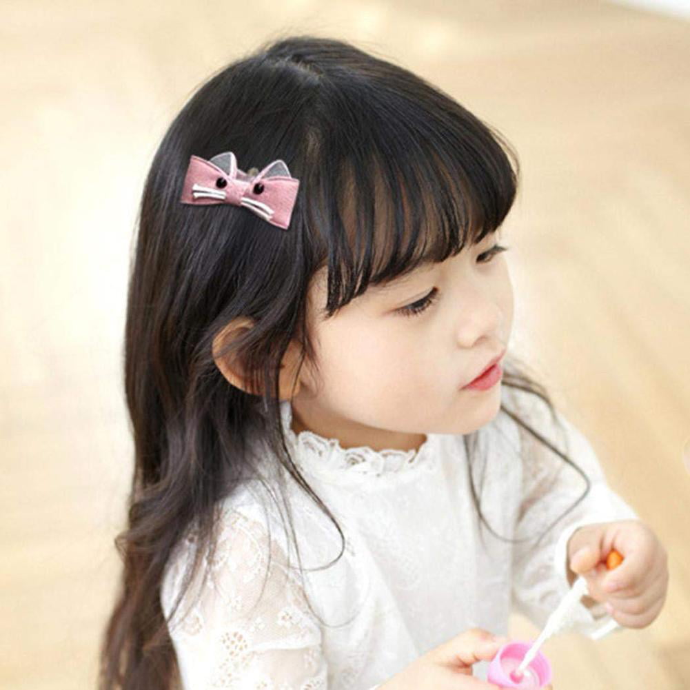 Girls Kids Hair Clip Flower Bowknot Bobby Pin Toddler Baby Hair Accessory 5/6Pcs 