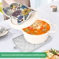 thumbnail image 3 of Yayeee Pot Holders Kitchen Heat Resistant with Pocket 7"x9.8" Cotton Oven Cooking Hot Pads, Blue Flowers, 3 of 7