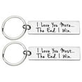 thumbnail image 6 of Fun Keychain Gift for Her I Love You More the End I Win Valentine's Day Mother's Day Father's Day Christmas Anniversary, 6 of 8