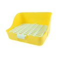 thumbnail image 2 of kusrkot Pet Rabbit Litter Box Toilet Cleaning Tool Corner Training Plastic Potty Trainer Yellow 11x11x8in, 2 of 9