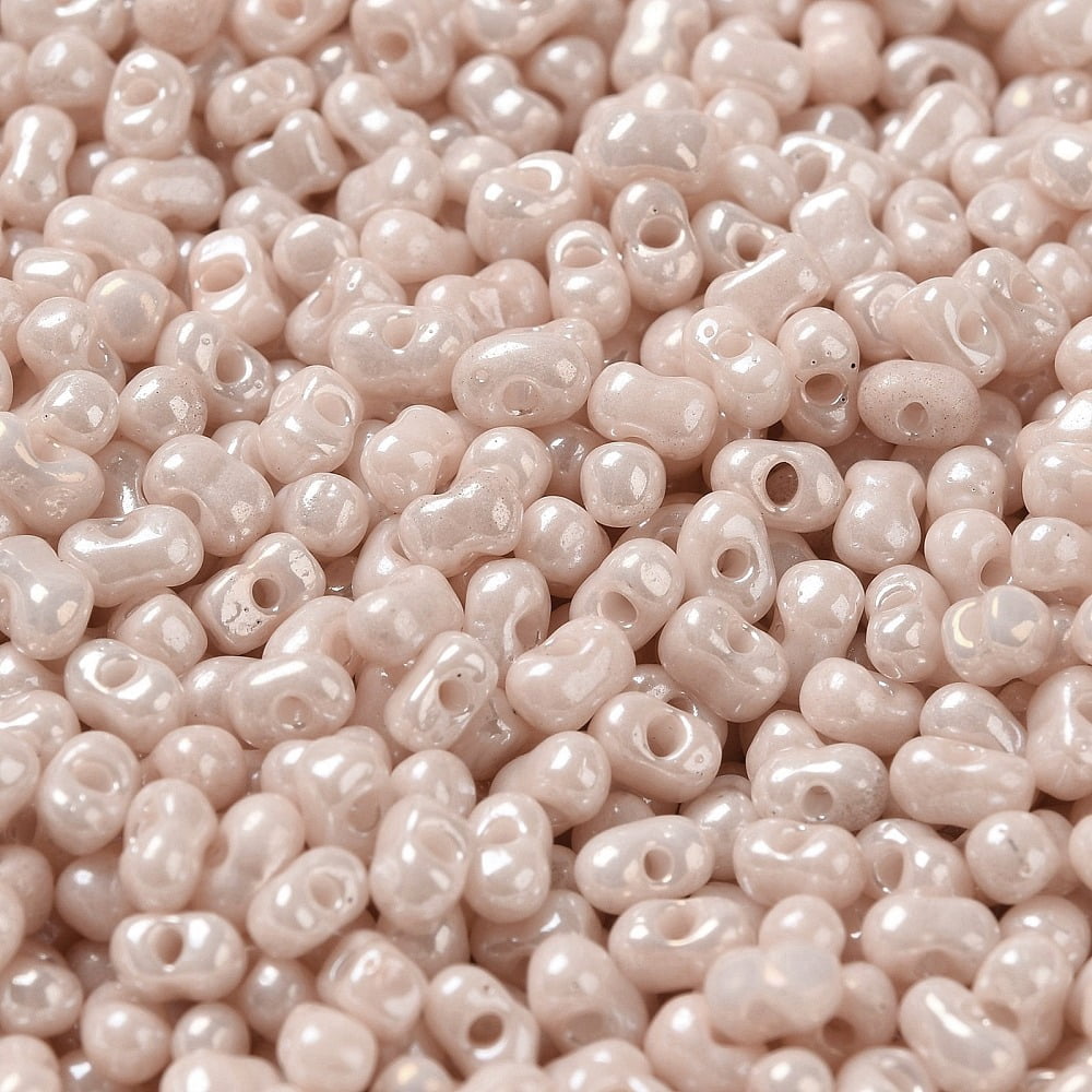 1 pound Glass Seed Beads Peanut Antique White 3.5~4x2~2.5x2~2.3mm Hole: 0.8mm 8000pcs/pound