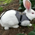 thumbnail image 3 of Rabbit Vest Adjustable Cute Bunny Vest Rabbit Harness Pet Harness with Leash, 3 of 9